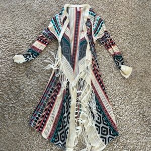 Multi colored womens cardigan